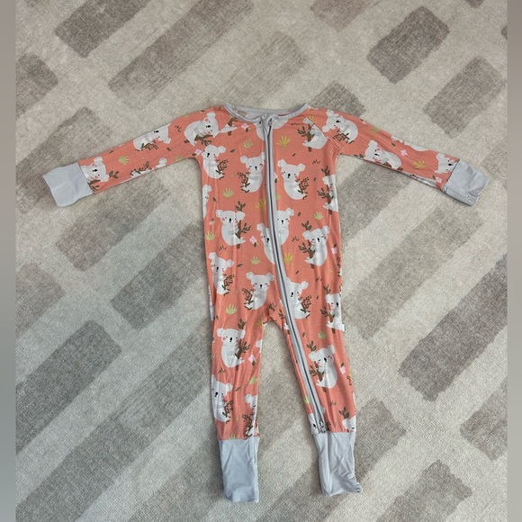 Little Sleepies Other - Little Sleepies Coral Koala Print Convertible Zippy (Size 6-12 Months)